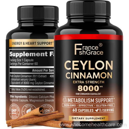 organic Ceylon Cinnamon Gluten Free Cinnamon capsules